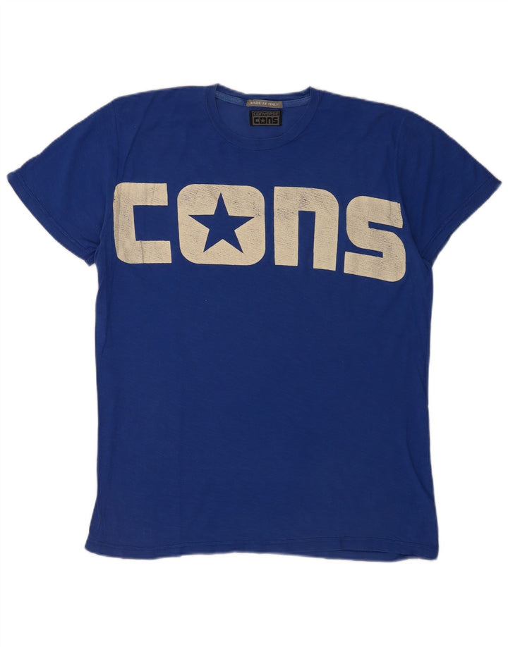 Converse Mens Graphic T-Shirt Top Large Blue
