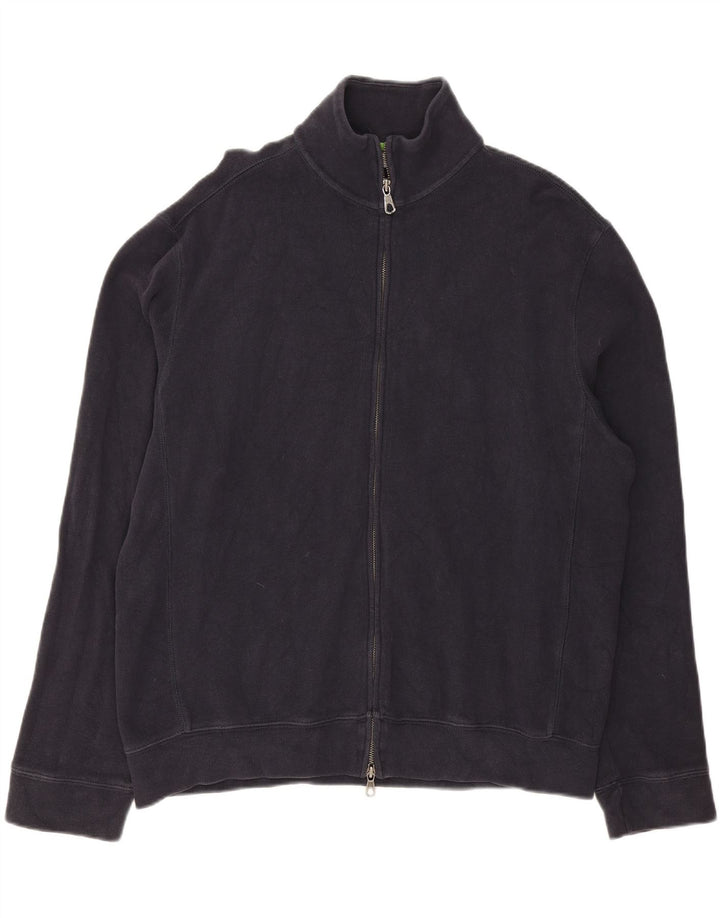 J. CREW Mens Tracksuit Top Jacket XL Navy Blue Cotton Vintage J. Crew and Second-Hand J. Crew from Messina Hembry 