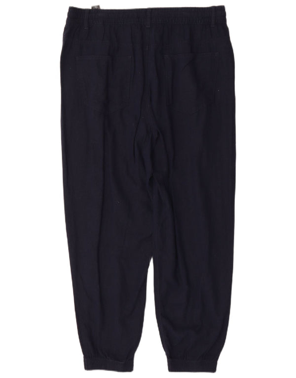 Marks & Spencer Dame Casual Bukser UK 16 Large W32 L27 Navy Blue