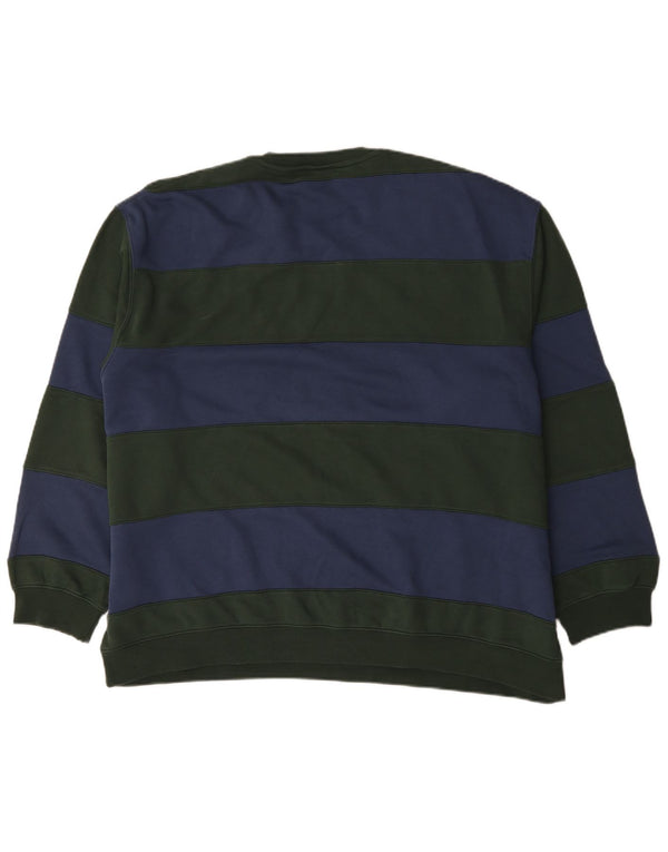 Levi's Mens Relaxed Fit pulóver pulóver 2XL zöld csíkos pamut
