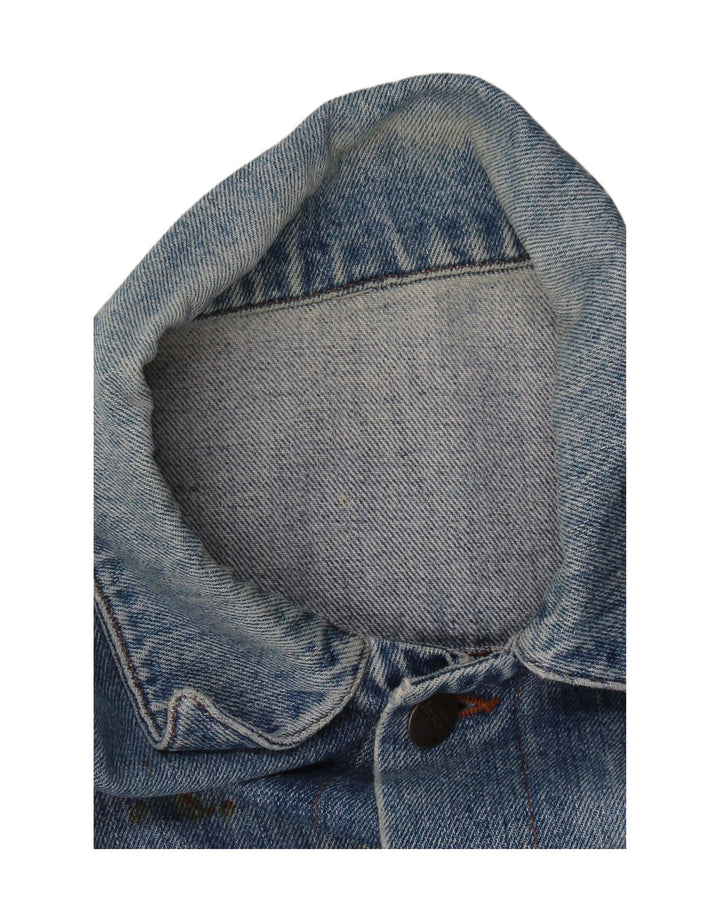 VINTAGE Mens Denim Jacket UK 36 Small Blue Cotton