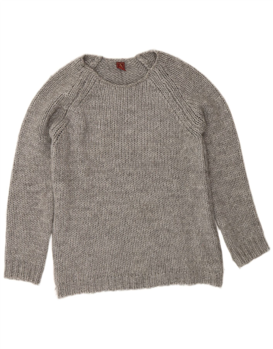 Dondup Dame Boat Neck Jumper Sweater UK 14 Medium Grey Wool