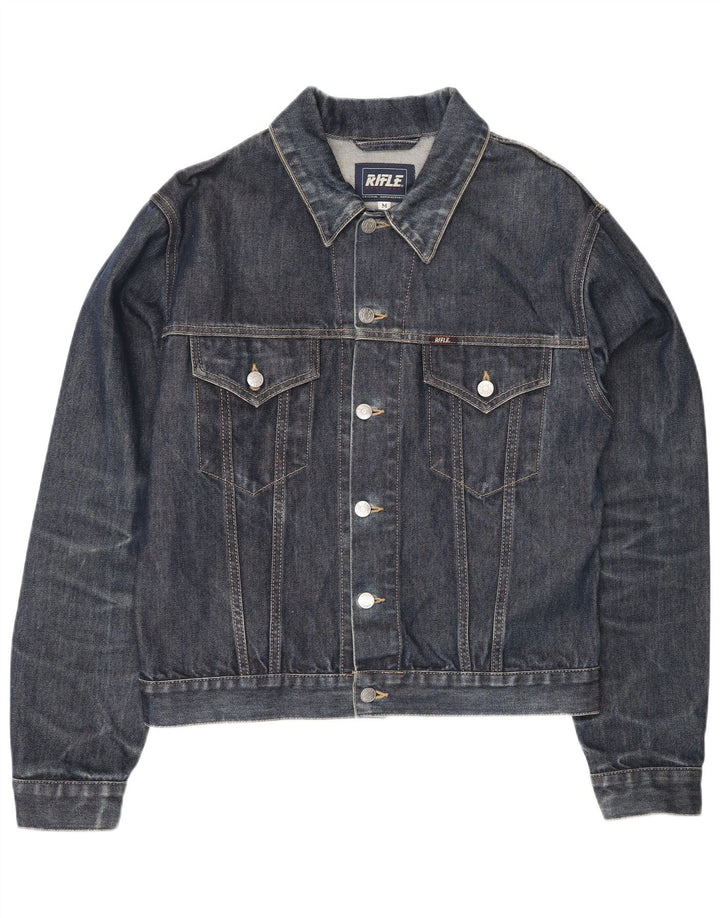 Giacca di jeans da uomo Rifle UK 38 cotone blu navy medio