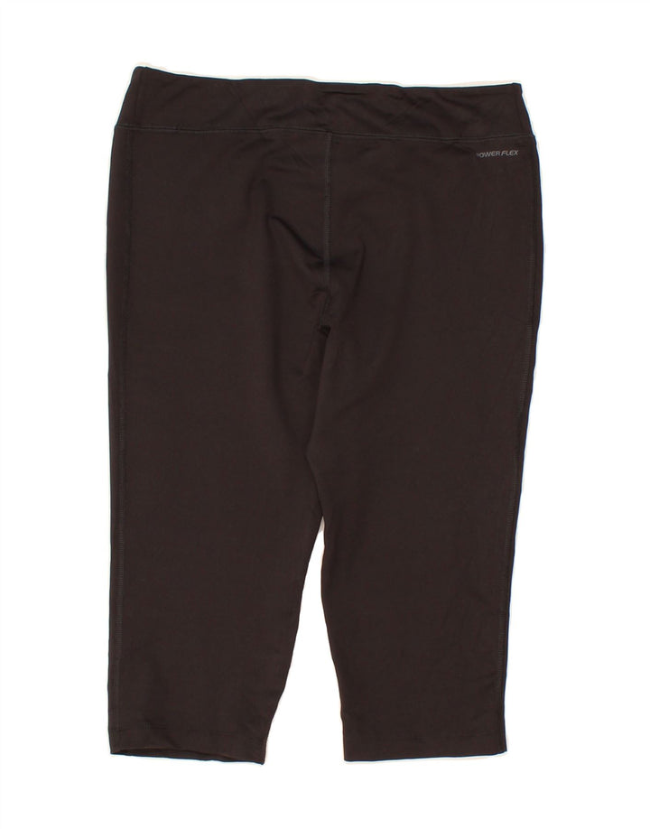 CHAMPION Womens Capri Leggings UK 10 Medium Black Polyester Vintage Champion and Second-Hand Champion from Messina Hembry 