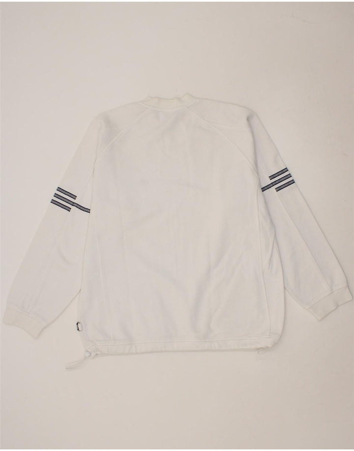 ADIDAS Mens Sweatshirt Jumper UK 40/42 Medium White Cotton Vintage Adidas and Second-Hand Adidas from Messina Hembry 