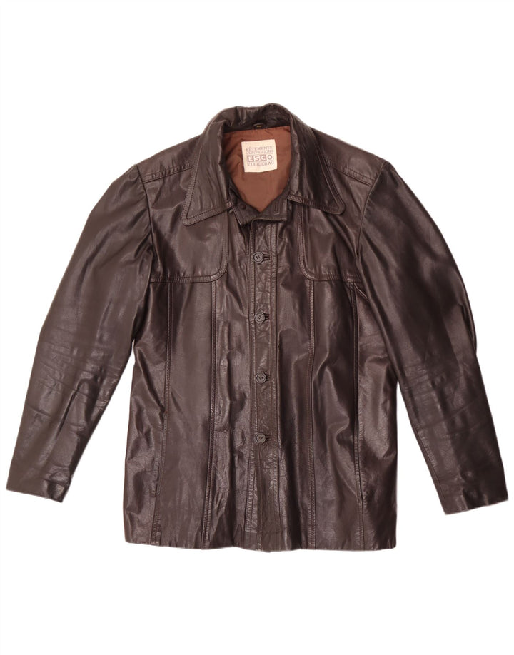 Giacca in pelle da uomo Esco EU 52 XL in pelle marrone