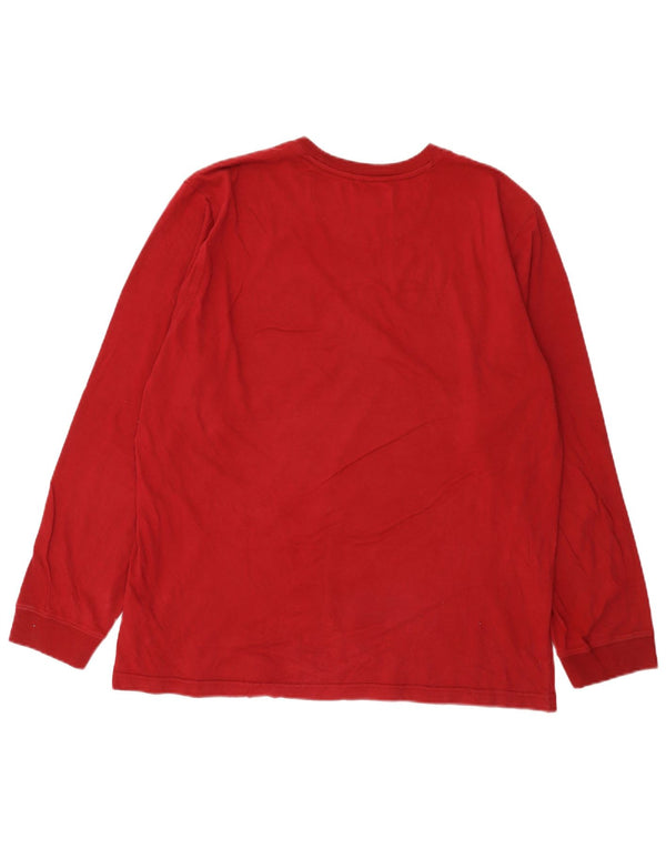 Brooks Brothers Mens Regular Fit Top Long Sleeve Large Red Cotton