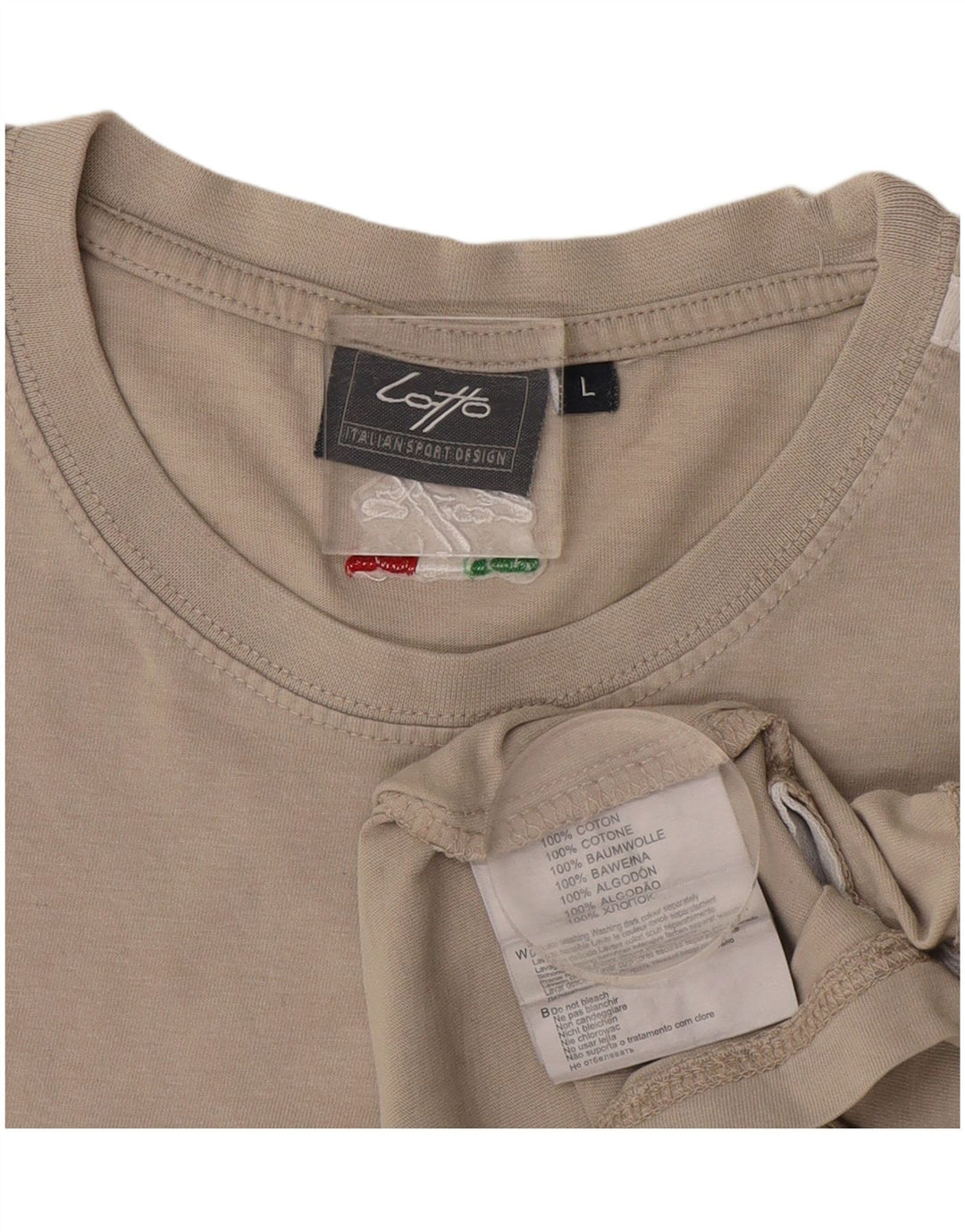 Lotto Mens T-Shirt Top Large Grey Cotton