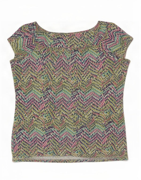 Bluză M&Co pentru femei UK 12 Medium Multicolor Geometric Viscose
