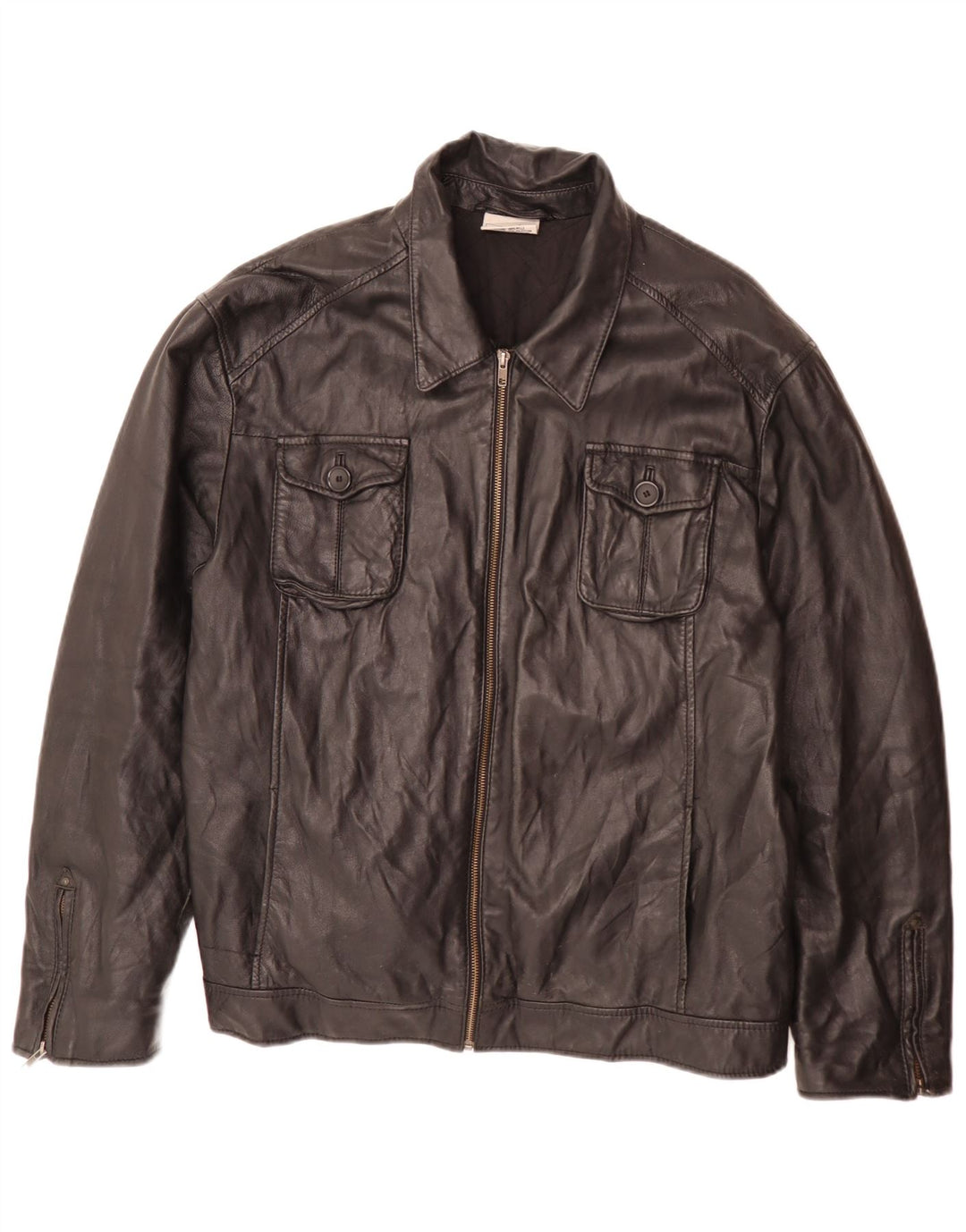 In Extenso Herren Lederjacke UK 44 2XL Schwarz