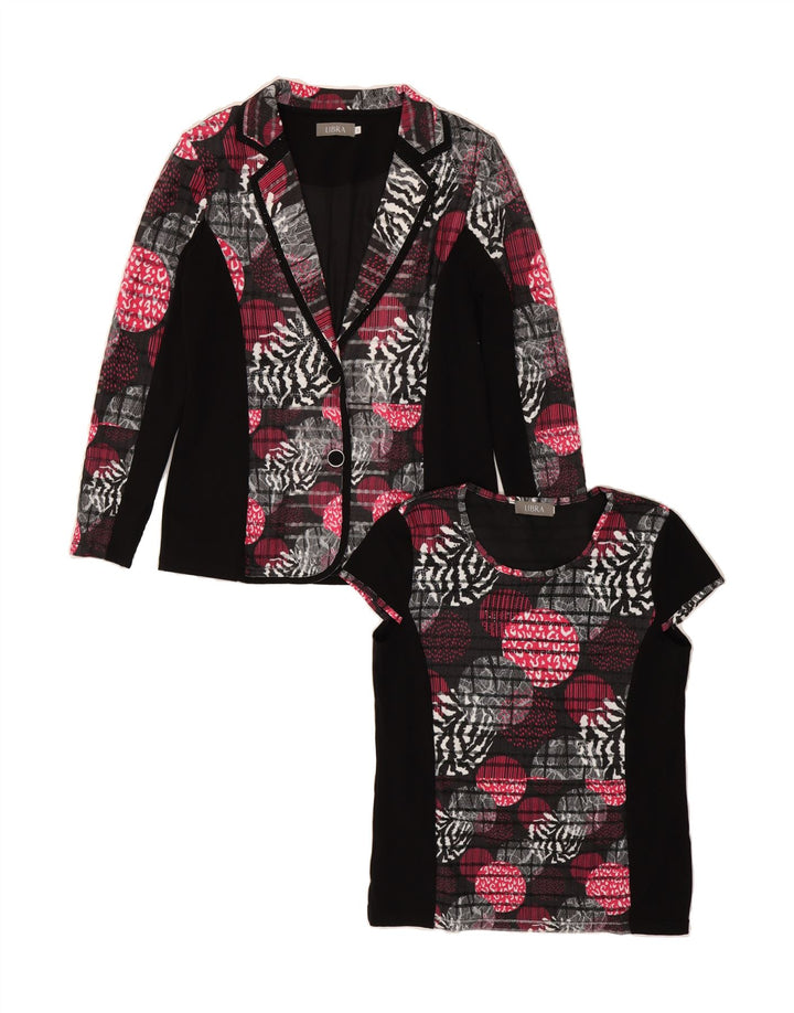 LIBRA Womens 2 Button 2 Piece Set US 2 XS Black Patchwork Vintage Libra and Second-Hand Libra from Messina Hembry 