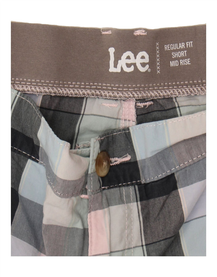 LEE Womens Mid Rise Cargo Shorts US 20 3XL W42 Multicoloured Check Vintage Lee and Second-Hand Lee from Messina Hembry 