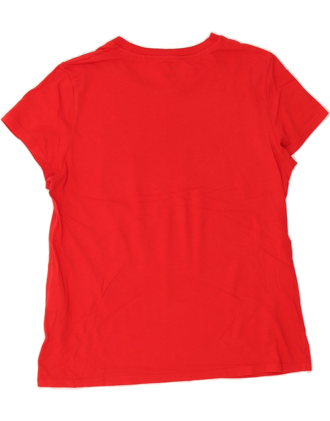 LEVI'S Womens Graphic T-Shirt Top UK 14 Medium Red Cotton Vintage Levi's and Second-Hand Levi's from Messina Hembry 