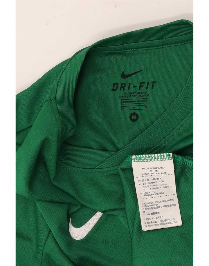 Nike Herre Dri Fit grafisk T-shirt top mellemgrøn polyester