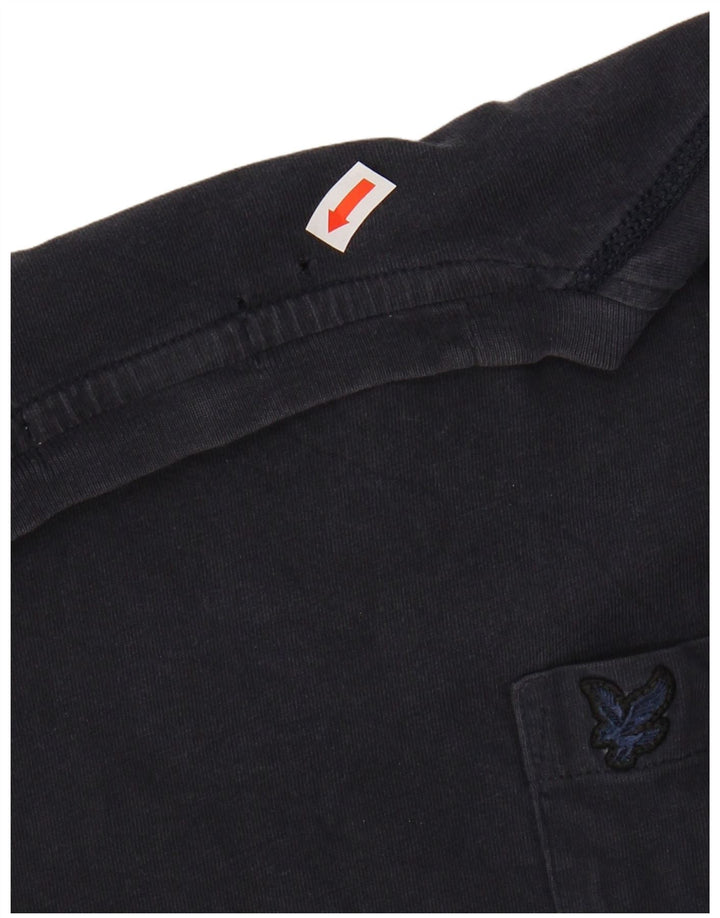 LYLE & SCOTT Mens Heritage T-Shirt Top Medium Navy Blue Cotton