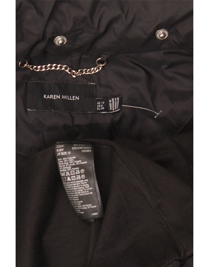 Karen Millen Mens Padded Coat UK 10 Small  Black Polyamide
