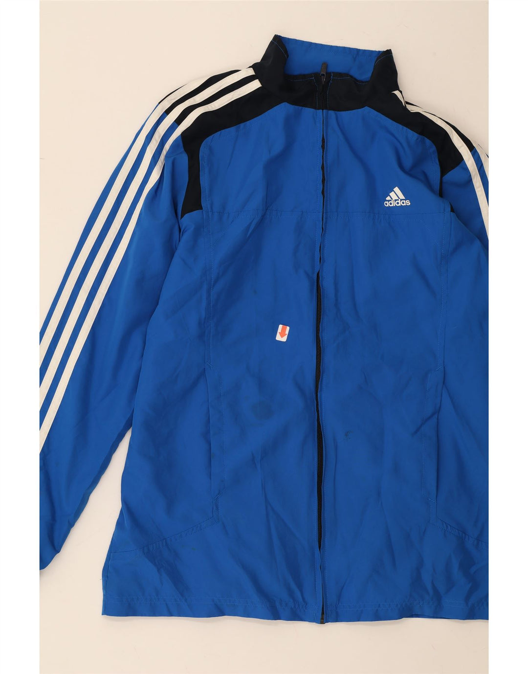 ADIDAS Boys Tracksuit Top Jacket 15-16 Years Blue Colourblock Polyester Vintage Adidas and Second-Hand Adidas from Messina Hembry 