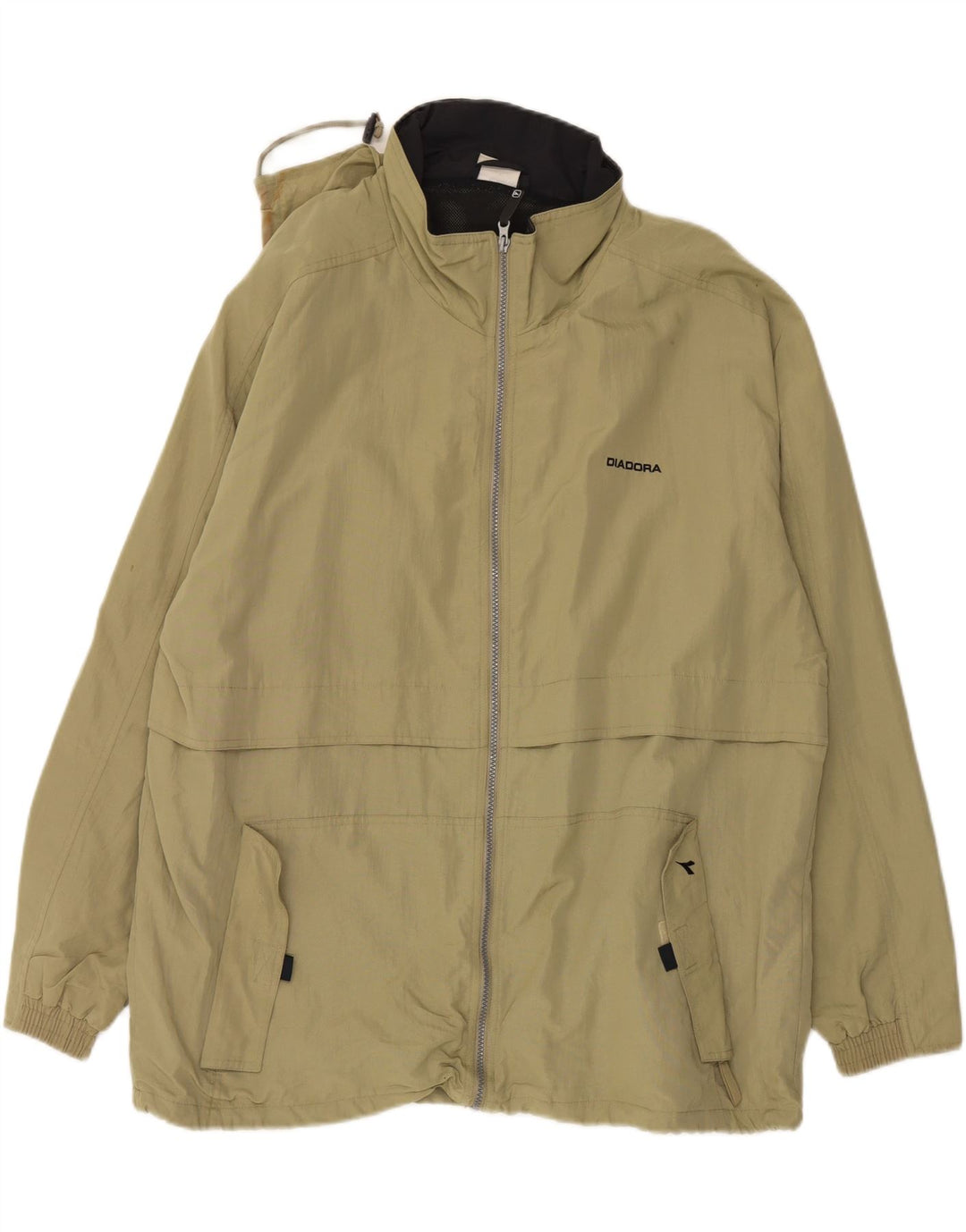 DIADORA Mens Rain Jacket UK 42 XL Beige Polyamide Vintage Diadora and Second-Hand Diadora from Messina Hembry 