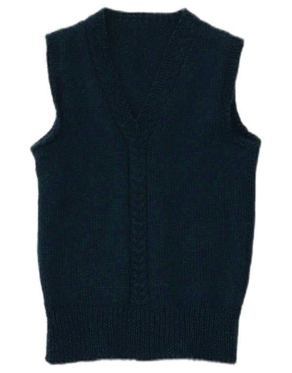 Vintage Womens Vest Tank Top XS Navy Blue Flecked