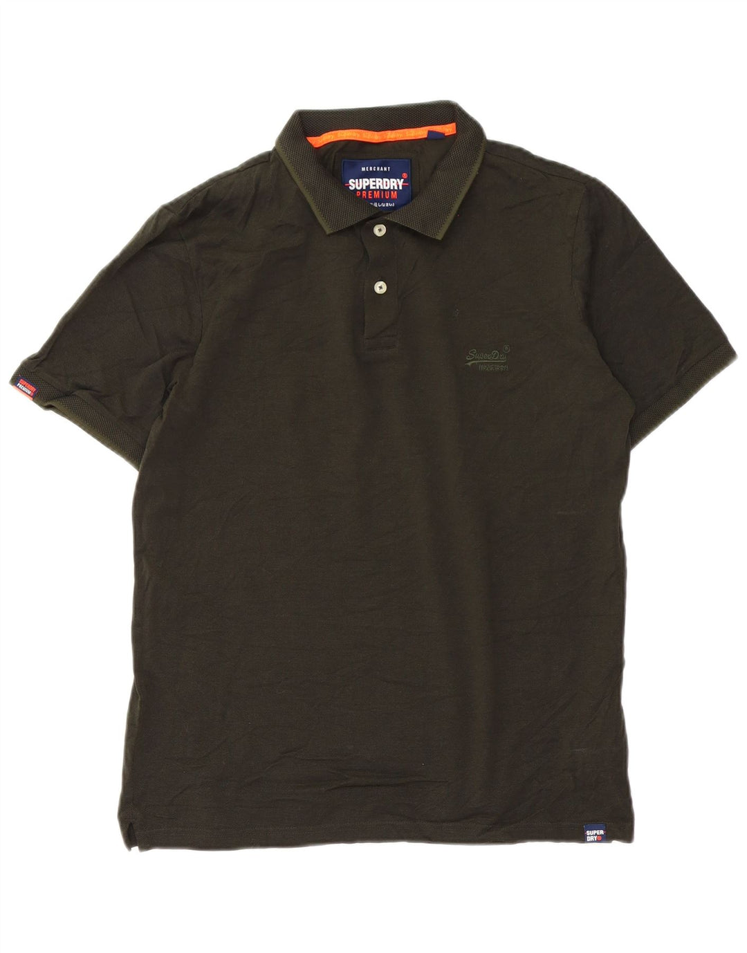 SUPERDRY Mens Polo Shirt Large Green Cotton