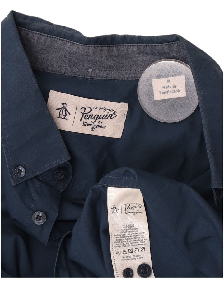 Penguin Chemise Homme Bleu Moyen Coton