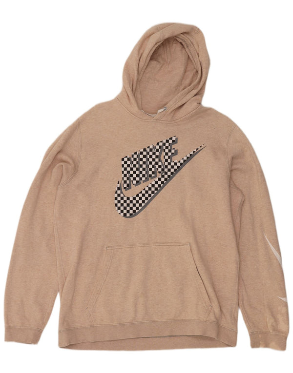 Nike muška majica s kapuljačom XL, bež flekasti pamuk