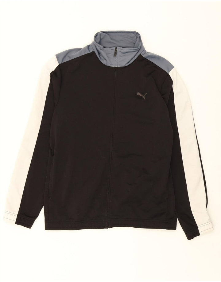 PUMA Mens Tracksuit Top Jacket Medium Black Colourblock Vintage Puma and Second-Hand Puma from Messina Hembry 
