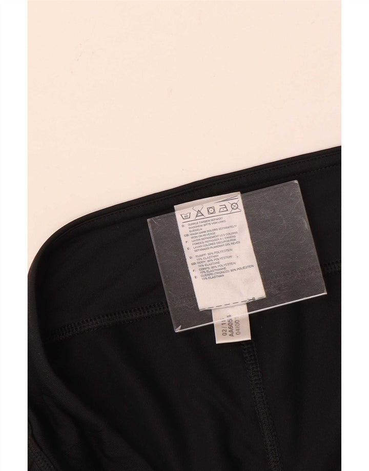 Adidas Damen Capri-Leggings UK 16 Large Schwarz Polyester