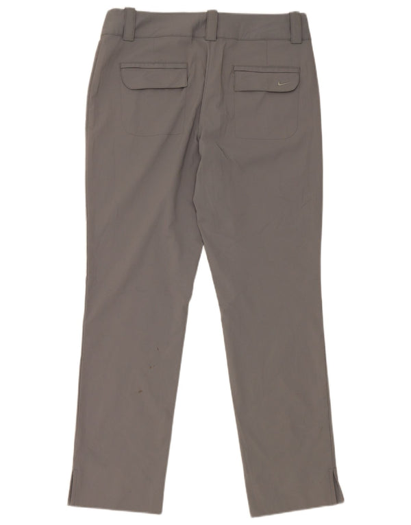 Nike Damen Dri Fit Straight Chino Hose UK 10 Small W30 L28 Grau