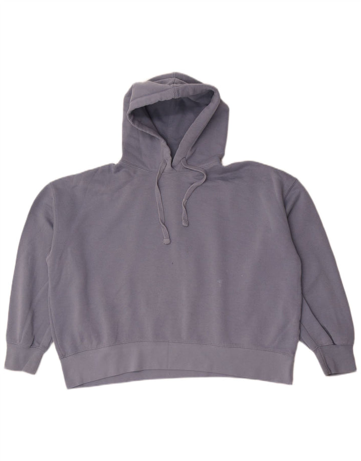 Zara Womens Oversized Hoodie Jumper UK 10 Small Blue Polyester