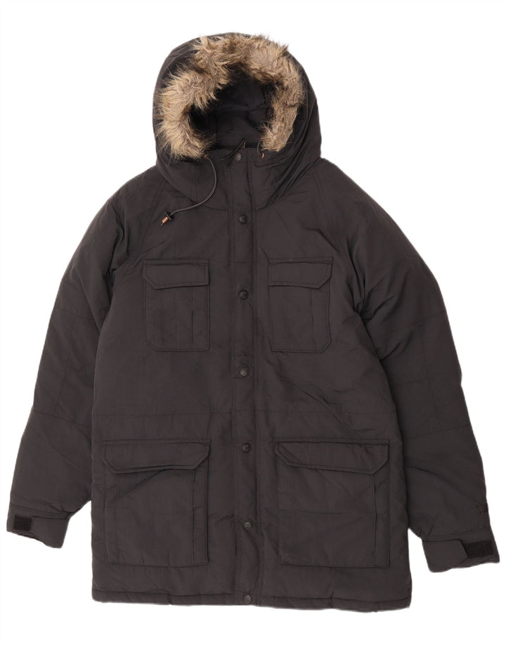 Levi's Herren-Jacke mit Kapuze, gepolstert, Größe 38, mittelschwarz, Polyamid