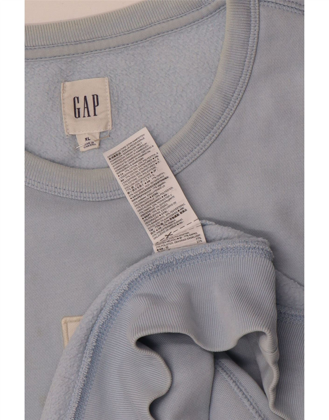 Gap Herren Grafik-Sweatshirt-Pullover XL aus blauer Baumwolle