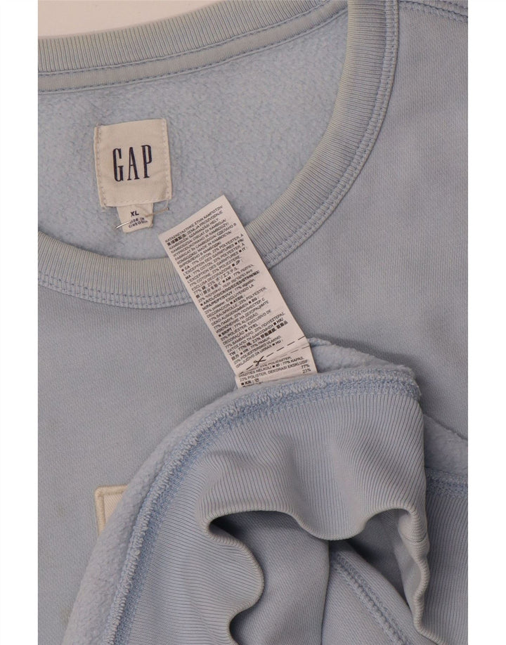 Gap Herren Grafik-Sweatshirt-Pullover XL aus blauer Baumwolle