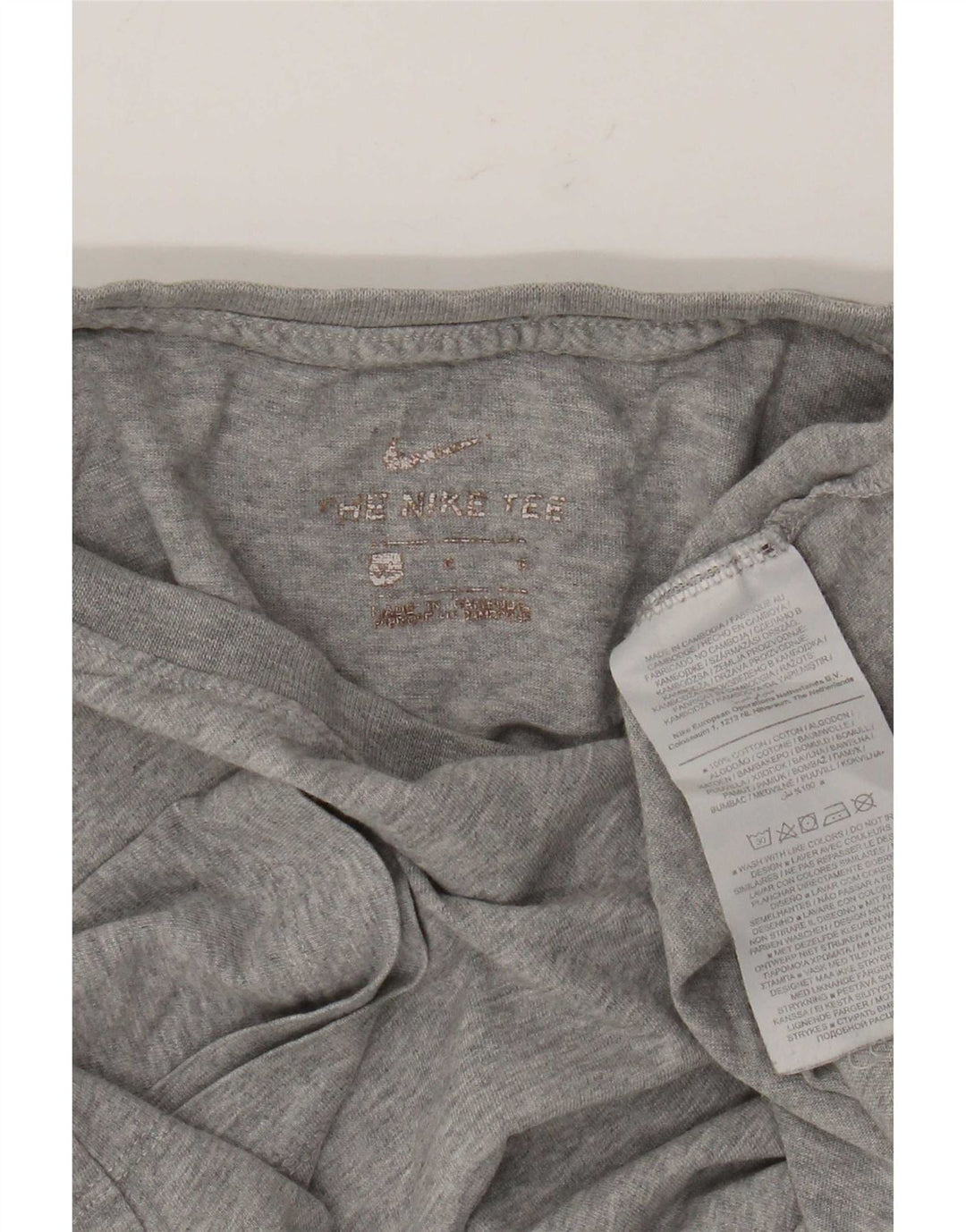 Nike Mens T-Shirt Top Large Grey Flecked Cotton