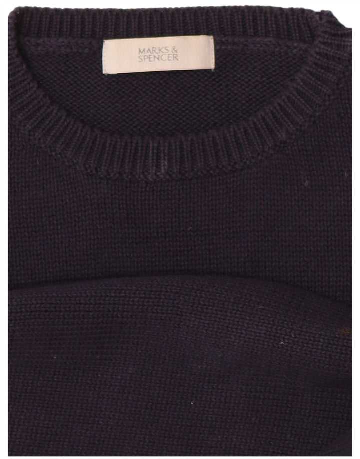 Marks & Spencer Herre sweater med rund hals, medium marineblå