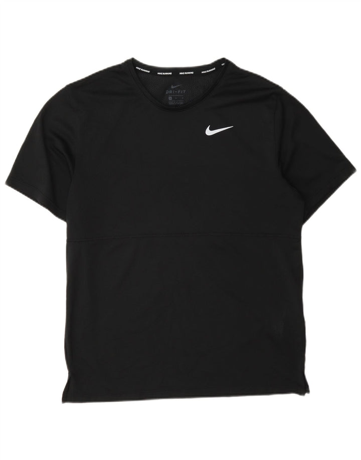 Μπλουζάκι Nike Mens Dri Fit See Through Τοπ μεσαίου μαύρου πολυεστέρα