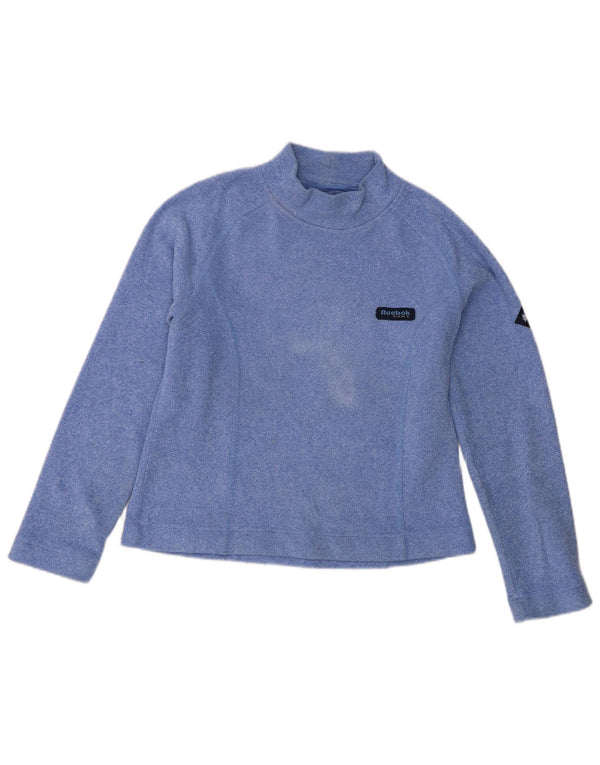 Reebok Dame Sweatshirt Jumper UK 12 Medium Blue Polyester