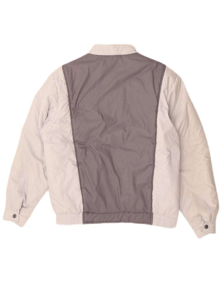 VINTAGE Mens Vienna Windbreaker Jacket IT 52 XL Grey Colourblock Polyester