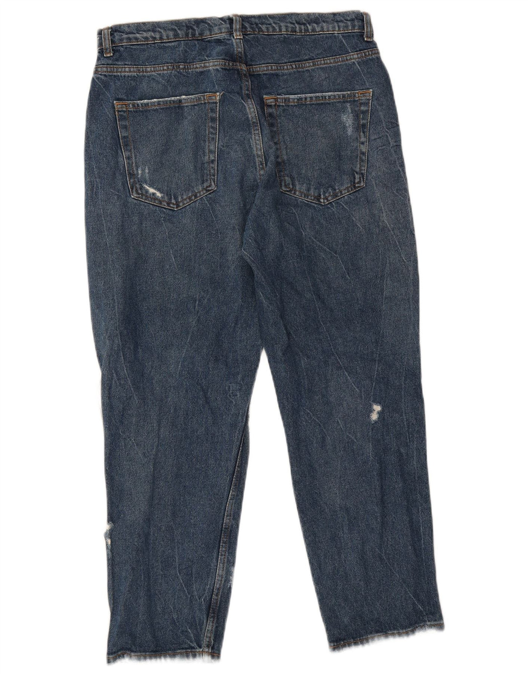 Jeans corti effetto consumato Zara da uomo EU 40 medio W31 L26 blu