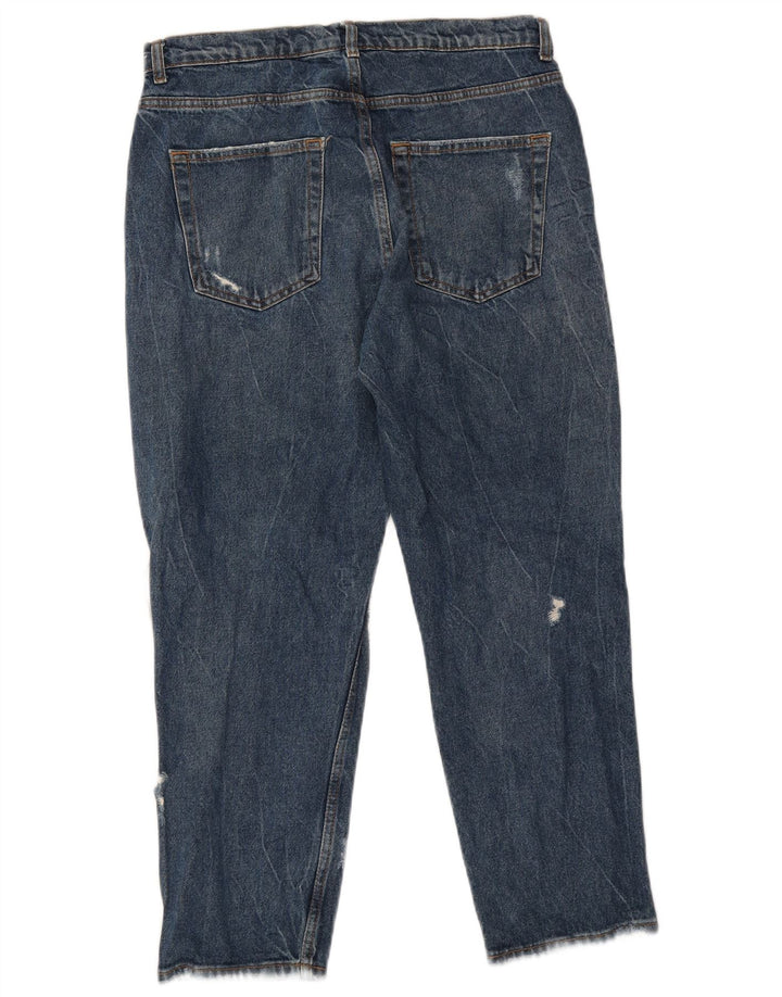 Jeans corti effetto consumato Zara da uomo EU 40 medio W31 L26 blu