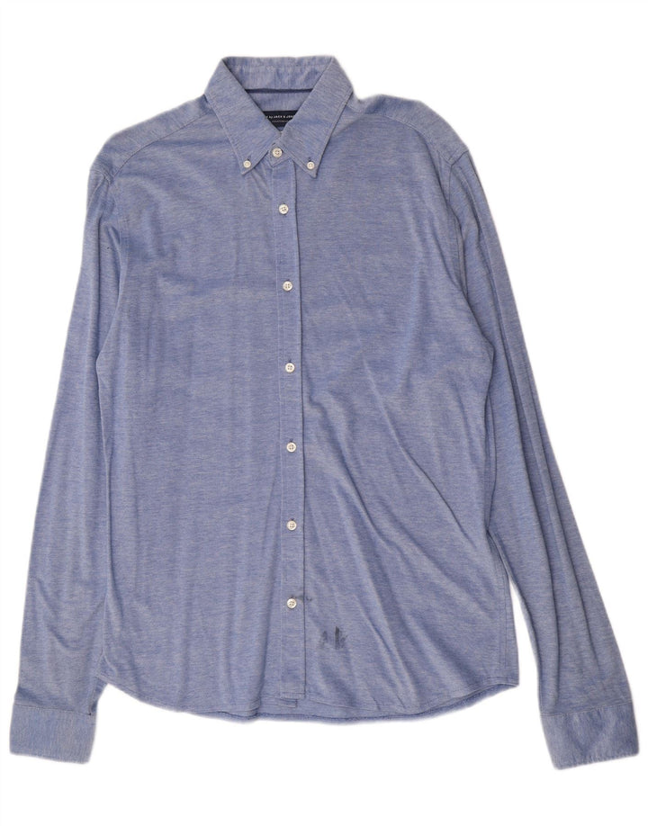 Jack & Jones Mens Shirt Small Blue Cotton