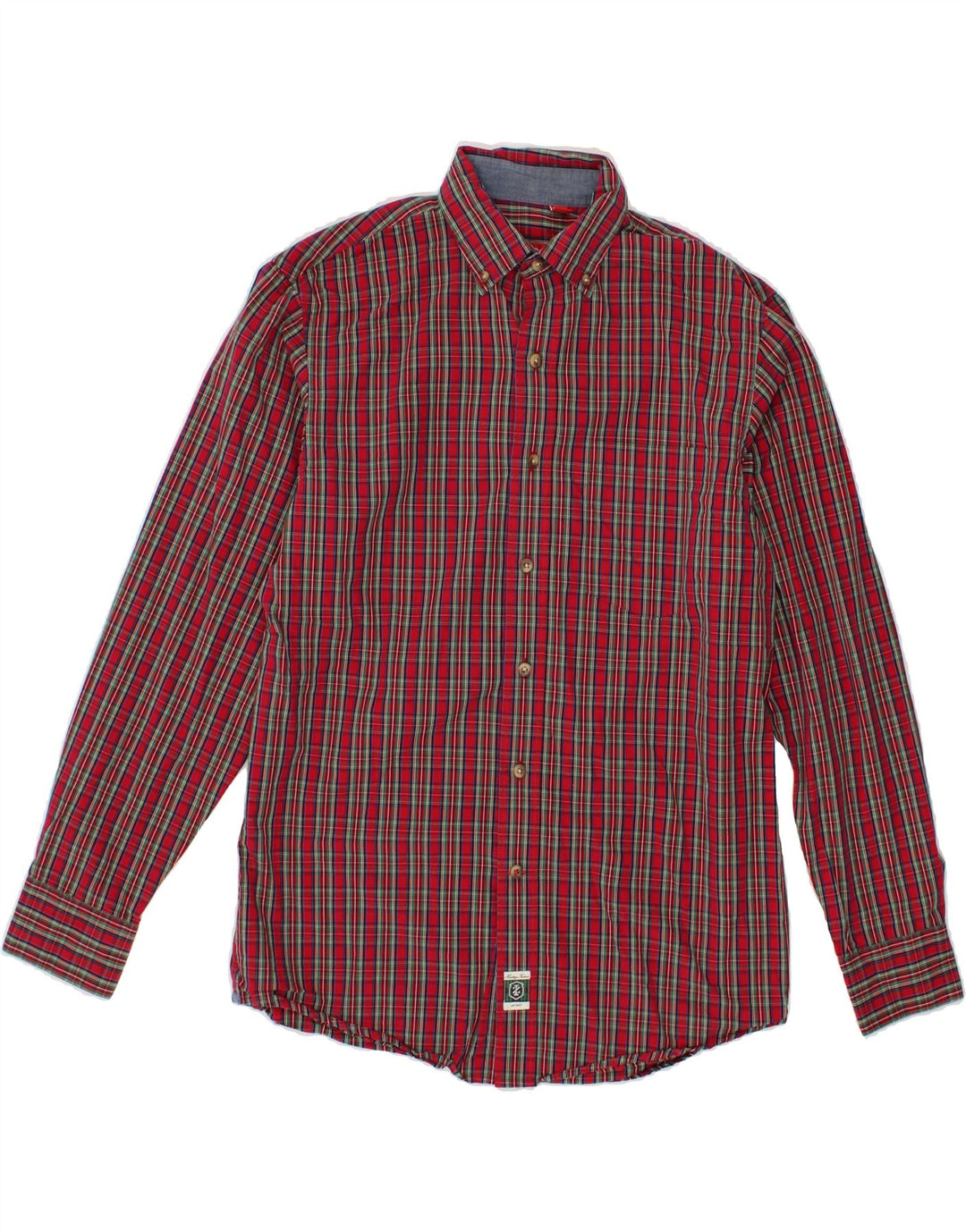 IZOD Mens Shirt Small Red Check Cotton Vintage Izod and Second-Hand Izod from Messina Hembry 