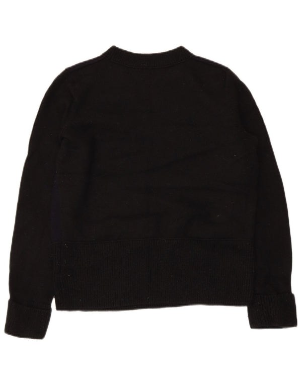 Cos Pull à col rond pour femme UK 10 Petite laine noire