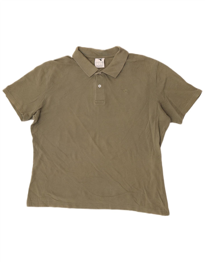 Diadora Mens Polo Shirt 2XL Khaki