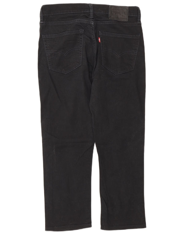 Levi's Mens Cropped Straight Jeans W31 L25 Sort Bomuld
