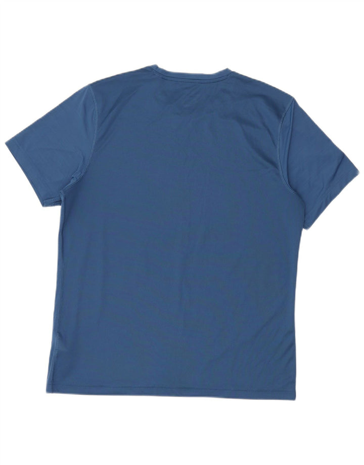 Reebok Mens T-Shirt Top Large Blue Polyester