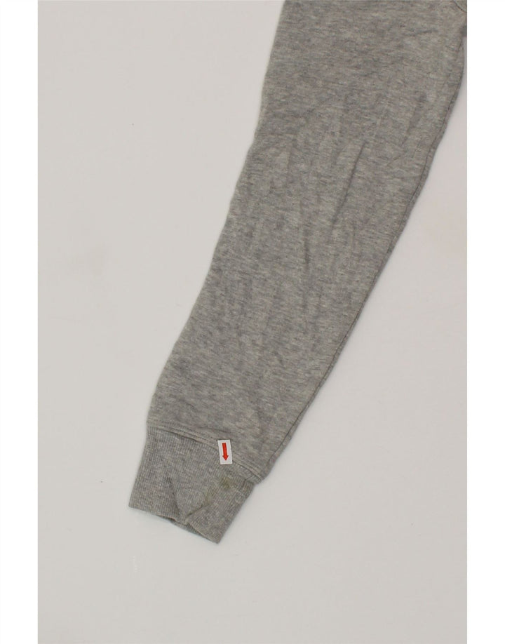 CHAMPION Womens Oversized Crop Graphic Hoodie Jumper UK 6 XS Grey Cotton Vintage Champion and Second-Hand Champion from Messina Hembry 