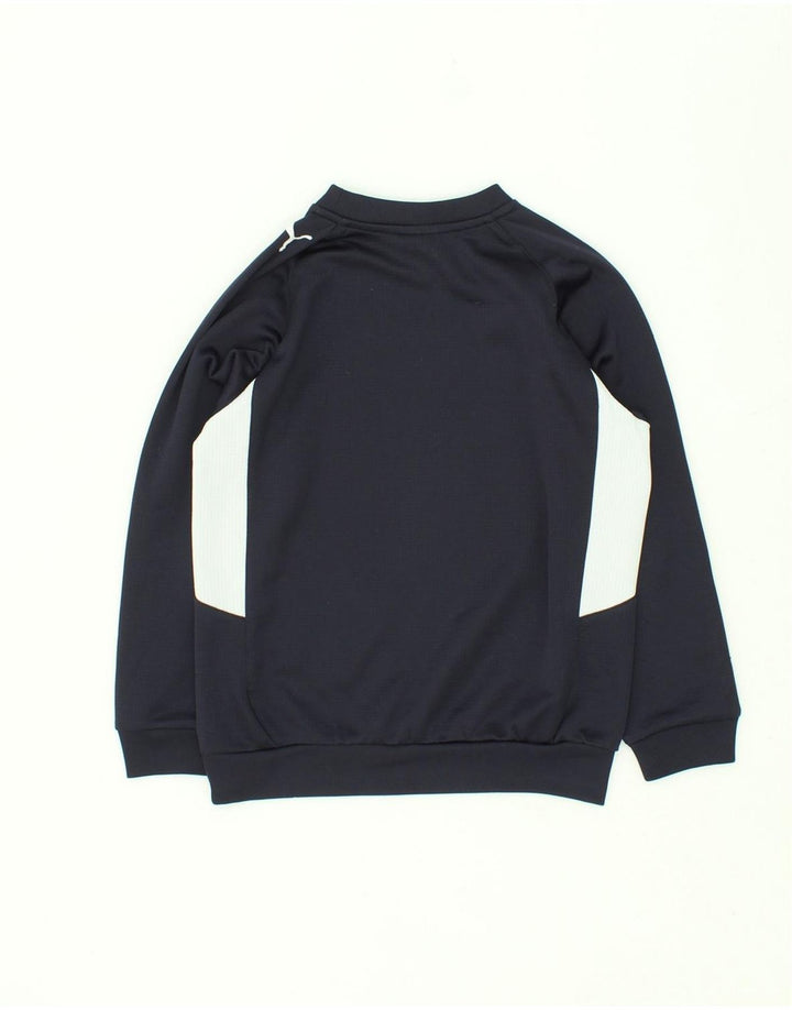 PUMA Boys Graphic Sweatshirt Jumper 9-10 Years Medium Navy Blue Vintage Puma and Second-Hand Puma from Messina Hembry 
