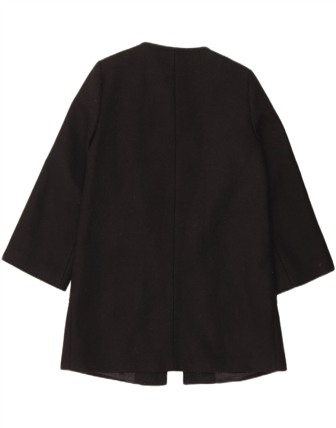 ZARA Womens Overcoat UK 16 Large Black Wool Vintage Zara and Second-Hand Zara from Messina Hembry 
