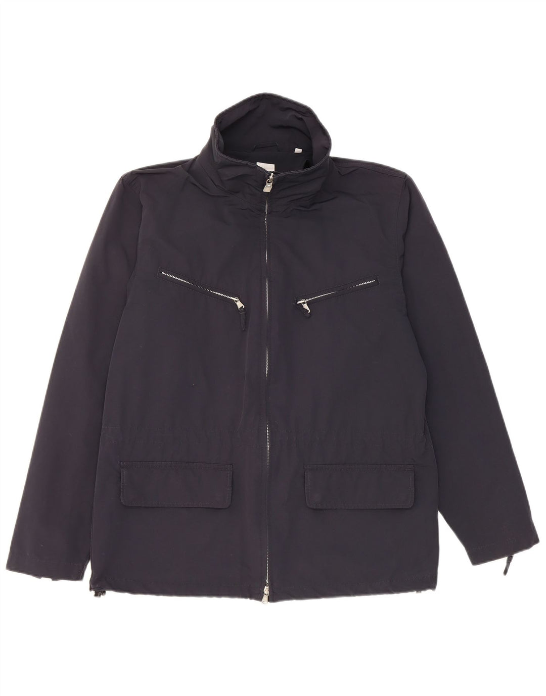 Aspesi Womens Utility Jacket UK 14 Medium Navy Blue Cotton